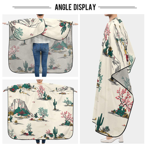 Cape de Coiffure Professionnelle Imperméable en Polyester pour Barbier et Salon, Impression par Sublimation Personnalisée, Col Ajustable - Product Image 5