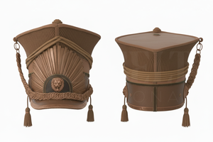 Classic Formal Outdoor Headwear Custom <b>Black</b> Embroidered Design Peak Cap Adjustable Uniform Style Teasel Decoration OEM Cap - Product Image 5