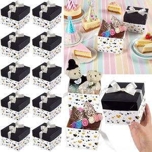 Eleganti Scatole Regalo Piccole Modello D0100XF7HNW Confezione da 10 Coperchi Bianchi e Neri per Compleanni Natale Feste - Forniture per le Festività Candele Tazze - Product Image 1