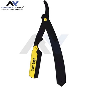 Rasoir manuel pliable de qualité professionnelle pour salon, logo personnalisé, rasoir de barbier à bord droit en acier inoxydable turc - Product Image 5
