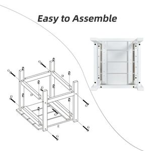 Tavolino da Caffè Quadrato in Legno da 15 Pollici con Estremità a Doghe per Uso Esterno in Giardino - Product Image 5