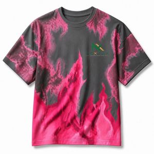 Custom Tie Dye <b>Flame</b> T-<b>Shirt</b> Men Fire Pattern Sublimated Tee - Product Image 4