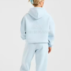 เสื้อฮู้ดดี้สีพื้นระบายอากาศได้ดีสำหรับผู้หญิง ออกแบบเองได้ ใช้กลางแจ้ง ทรงโอเวอร์ไซส์ เสื้อฮู้ดดี้ระบายอากาศได้ดีสำหรับผู้หญิงทรงโอเวอร์ไซส์ - Product Image 3