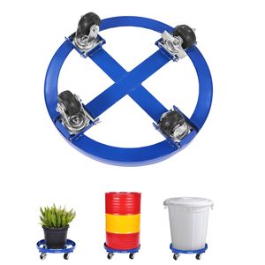 Carretilla para bidones de 55 galones de alta resistencia, capacidad de carga de 2000 lb, 4 ruedas giratorias, barras transversales antivuelco, 4 ruedas giratorias - Product Image 1