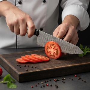 A&M Enterprises Handmade Damascus Steel Chef <b>Knife</b> with <b>Bone</b> and Micarta <b>Handle</b> Leather Sheath Utility Wholesale Hunting <b>Knives</b> - Product Image 6