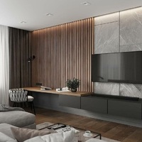 Panel de Pared 3D Negro Moderno, Impermeable, Insonorizante, Decorativo, Diseño Industrial, WPC, para el Hogar