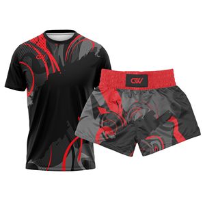 Conjunto de Pantalones Cortos de Entrenamiento de MMA, Boxeo y Muay Thai con Logotipo Personalizado al por Mayor, Sublimados, Transpirables, de Secado Rápido, Ligeros y de Alta Calidad - Product Image 1