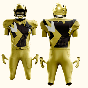 Maillot de football américain personnalisé réfléchissant de haute qualité, respirant, à manches courtes, imprimé numériquement, en polyester, uniforme - Product Image 1