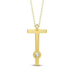 Colgante con Inicial de Diseñador, con Diamante Cultivado en Laboratorio VVS VS EF, Plata de Ley 925 con Acabado en Oro, Joyería Personalizada de Lujo - Product Image 5