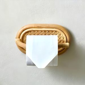 Soporte dispensador de papel higiénico, toallero montado en la pared de ratán, duradero, tendencia popular, hecho en Vietnam - Product Image 6