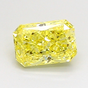 Diamante Amarillo Intenso Corte Radiante 0.88 Quilates Fantasía Intensa VS1 Gema Natural Tesoro de Joyería de Lujo - Product Image 3