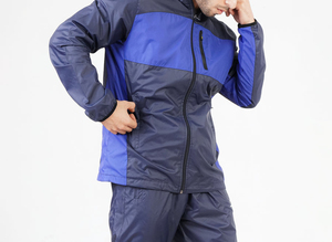 Ensemble de survêtement coupe-vent de performance pour hommes, 2 pièces, veste et pantalon en nylon avec fermeture éclair, vêtements de sport par sublimation, vente en gros - Product Image 4