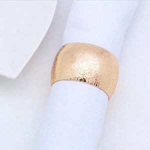 Tending Gold Finished Brass Geometric Triangle Design Napkin Ring for Hotels and Restaurant <b>Tabletop</b> Decor Napkin Holder - Product Image 5