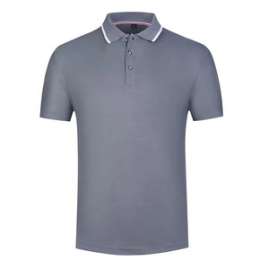 Camiseta de Golf para Hombre, de Poliéster/Algodón, Color Sólido, con Estampado Frontal, Manga Corta, Tejido de Punto, Corte Regular, Transpirable, Informal - Product Image 1