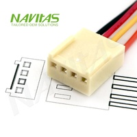 Kit de câbles modulaires Molex 2510 4 broches pas de 2,54 mm pour faisceau de câblage personnalisé d'alimentation