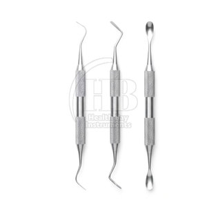 Curetas Quirúrgicas Dentales Manuales de Precisión, con Empuñadura Ergonómica, Reutilizables, de Acero Inoxidable, Instrumentos para Tratamiento Periodontal - Product Image 2