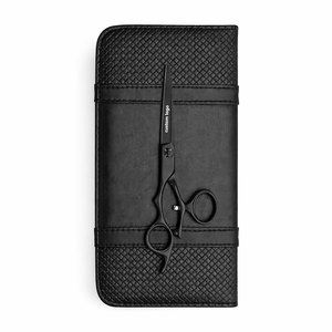 Premium Lefty Matte Black Swivel <b>Scissors</b> Ergonomic Design for Precision Hair Cutting Professional Salon Quality - Product Image 1