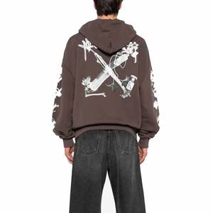 New Style Winter Heavyweight Custom Design Lightweight High Quality Streetwear Men's Hoodies with Printed - Product Image 3