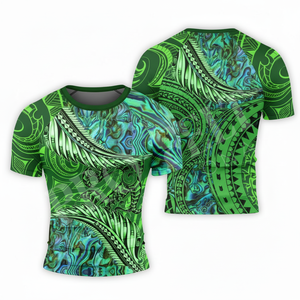 เสื้อยืดคอมเพรสชั่นพิมพ์ลายตามสั่งสำหรับผู้ชาย ทรงเข้ารูป แห้งเร็ว เหมาะสำหรับออกกำลังกาย ฟิตเนส เล่นกีฬา  แบบซับลิเมชั่น - Product Image 4