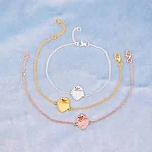 Handmade Solid 925 Silver 18k Gold 10mm Blank Bezel Cup Mother Baby Chain Bracelet Setting 7.5 Inch DIY Jewelry Findings - Product Image 1