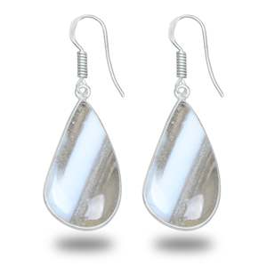 Pendientes de ópalo azul Owyhee, pendientes colgantes de plata de ley 925, joyería de piedras preciosas naturales, regalo para mujeres a precio de fábrica - Product Image 2
