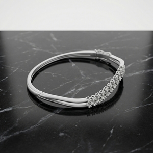 Elegante Pulsera de Cadena con Eslabones de Diamantes Redondos Trenzados, Plata de Ley, Joyería Clásica de Lujo Brillante para Mujer, Regalo para Bodas y Fiestas - Product Image 5