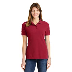 Polo de piqué peinado para mujer de Port and Company LKP1500 - Product Image 2