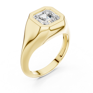 แหวนแต่งงานทองคำแท้ 14k คลาสสิก ประดับเพชรทรง Asscher 2 กะรัต เกรด E VS1 เพาะเลี้ยงในห้องปฏิบัติการ พร้อมใบรับรอง IGI สำหรับผู้หญิง - Product Image 3