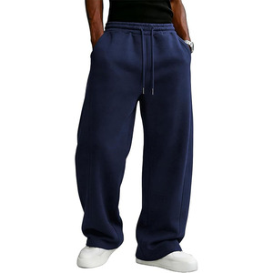<b>Men's</b> Casual <b>Baggy</b> Sweatpants Wide Leg Fleece Joggers Loose Cotton Pants Drawstring Waist Lounge <b>Trousers</b> with Pockets - Product Image 1