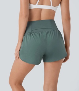 Custom Logo Comfortable Short Women's <b>Top</b> with <b>Sequins</b> Pearls and Pattern Mid Waist Soft Fabric 'Hot Shorts' - Product Image 5