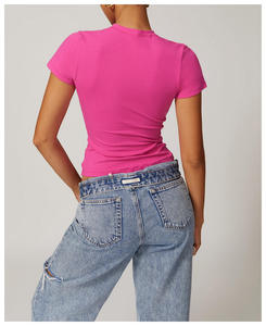 Camiseta Corta para Mujer, Algodón, Estilo Casual, Ropa de Estilo de Vida, Suministro de Fábrica al por Mayor - Product Image 5