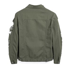 Nouvelle veste en jean bleu délavé de haute qualité pour hommes, designs OEM, vente en gros, col rabattu, printemps 2026 - Product Image 5