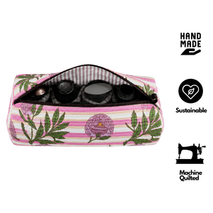 Bolsa para Secador de Pelo Dyson con Estampado Artesanal de Jaipur, Cierre de Cremallera, Acolchado Suave, Diseño Floral a Rayas, Multifuncional, para Viaje y Almacenamiento - Product Image 2
