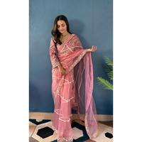 Blouse de sari élégante avec broderies de sequins et perles, modèle de créateur, pour mariages et fêtes, tenue traditionnelle pour femme, élégante