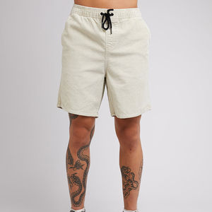 Shorts de jogging en coton à motif uni, délavés à la pierre, effet soleil, vintage, usés, délavés à l'acide, pour l'été et les activités sportives - Product Image 2