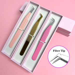 MAHFOOZ INSTRUMENTS Pinces à cils pour extensions de cils fabriquées au Pakistan, avec logo personnalisé imprimé, pointe incurvée - Product Image 6