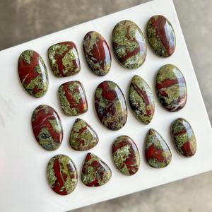 Natural Dragon Blood Jasper Cabochon Loose Gemstones Wholesale Raw Healing Crystal Stone Beads for Jewelry Making JAIPUR - Product Image 6
