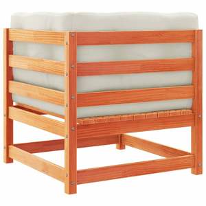 Juego de Sofás de Patio de 3 Piezas en Madera de Pino Maciza Color Cera Marrón con Cojines, Conjuntos de Jardín - Product Image 6