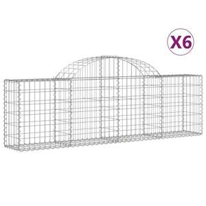 Set di 6 Cesti in Filo di Ferro Zincato Argentato Durevoli - Collezione Gabion Basket - Product Image 2