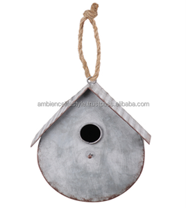 Casa de pájaros redonda de Metal hecha a mano con estilo de vida ambiental, vendedor superior, Color azul cielo para pájaros pequeños y decoración de jardín para la vida - Product Image 2