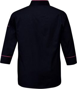 เสื้อเชฟแขนสั้นผ้าฝ้ายระบายอากาศสำหรับทำอาหาร อบขนม ร้านอาหาร  แบบยูนิเซ็กซ์  พร้อมปักโลโก้ตามสั่ง - Product Image 2
