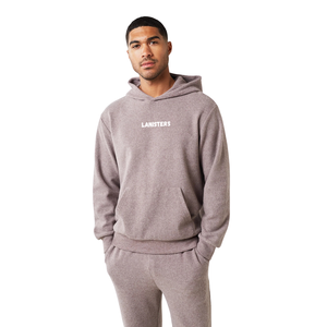Ensemble de survêtement à capuche pour homme avec pantalon à jambe droite, coupe décontractée, ourlet ouvert, style streetwear décontracté, vente en gros, ensembles de vêtements deux pièces personnalisés - Product Image 3