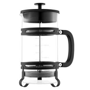 34 oncia 1 litro di vetro borosilicato francese macchina da caffè in acciaio inox filtro grande tè in vetro per il campeggio a casa - Product Image 1