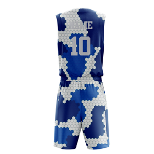 Uniforme de basket-ball 100% polyester pour hommes, design personnalisé, vêtements d'entraînement pour jeunes, ensemble d'uniformes de basket-ball - Product Image 6