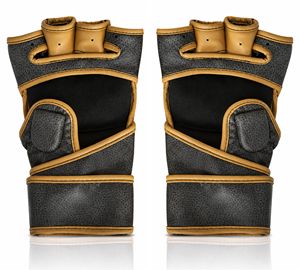 Gants MMA de qualité supérieure HANDSCHUHE INDUSTRIES, logo personnalisé, fabriqués en usine, en cuir véritable Crunch, fermeture auto-agrippante pour - Product Image 3
