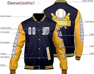 Veste d'hiver confortable pour homme, style Letterman, col montant, logo sur le devant, coupe-vent, haute qualité, écologique, respirante, séchage rapide - Product Image 3