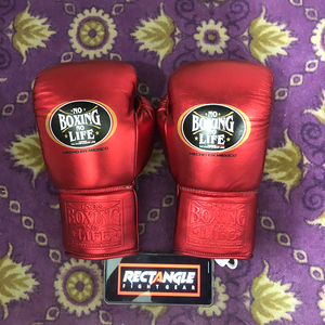 Guantes de Boxeo Personalizados No Boxing No Life, de Cuero Vacuno, con Cordones, para Entrenamiento y Sparring, que Absorben la Humedad y se Secan Rápidamente, OEM al por Mayor - Product Image 1