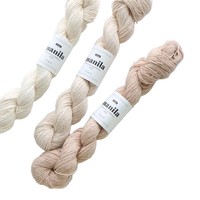 Ensembles de crochet en fil de coton Manila, fil à tricoter à la main, filé à anneaux, environ 1 mm, mélange de coton, fil de coton pour le tricot