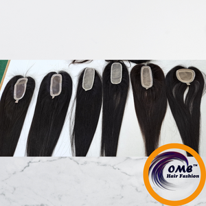 Topper de cabello Remy con ondas naturales indias y ondas corporales para mujer con múltiples densidades, Base Mono, cierre de seda, estilo recto - Product Image 6