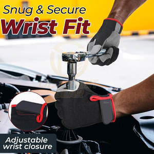 Guantes Profesionales para Mecánicos con Costuras Reforzadas y Diseño Flexible para Tareas de Taller - Product Image 5